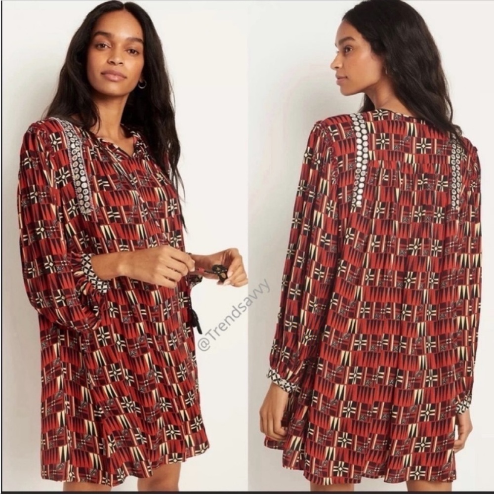 Anthropologie Verb Pallavi Singhee Sarah Tunic Dress LP Beaded Tassel Boho Chic